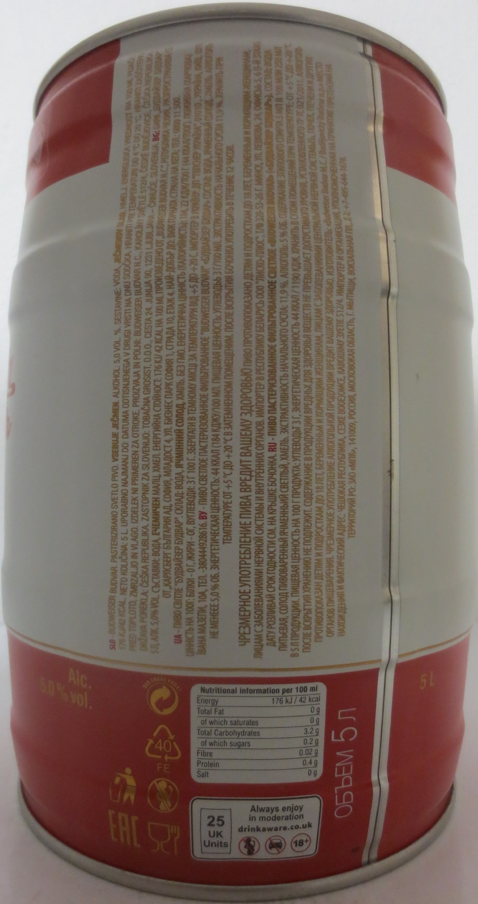 Budweiser Budvar ORIGINAL CZECH LAGER (5L) č.5