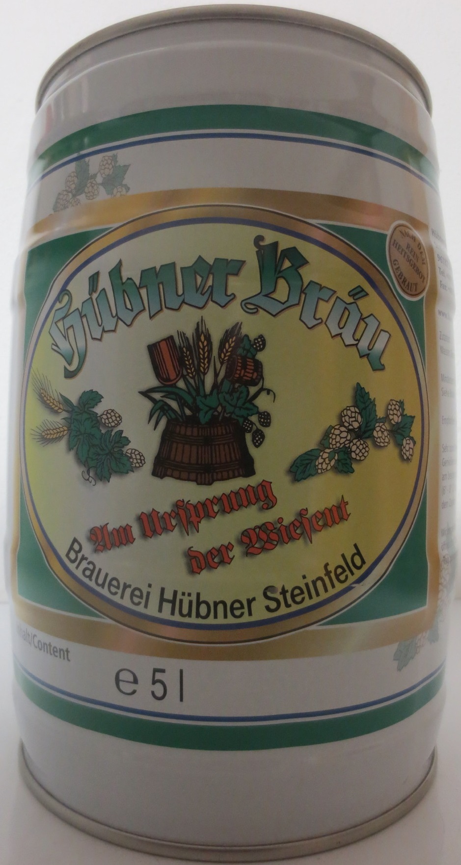 Hübner Brau Brauerei Hübner Steinfeld (5L) Nr.2
