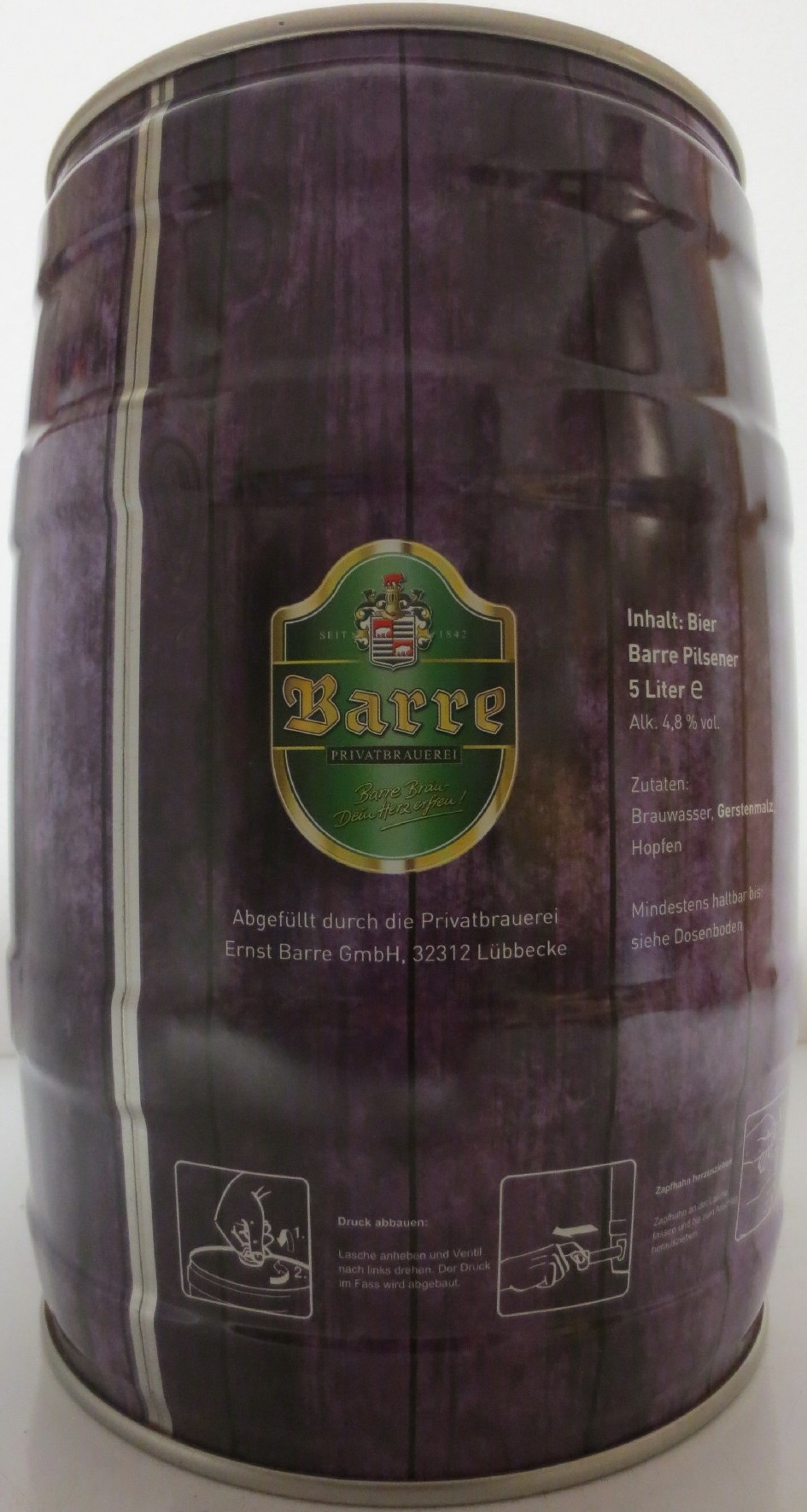 Barre Pilsener terra WORTMAN AG IT. MADE IN GERMANY. (5L) Nr.1 