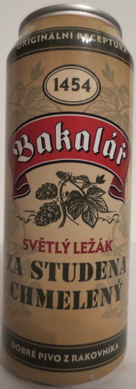 Bakalář SVĚTLÝ LEŽÁK ZA STUDENA CHMELENÝ (50cl) (B/O) č.1