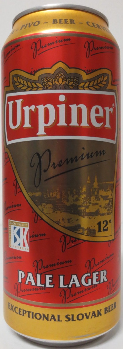 Urpiner Premium PALE LAGER EXCEPTIONAL SLOVAK BEER(50cl) (B/O) č.2
