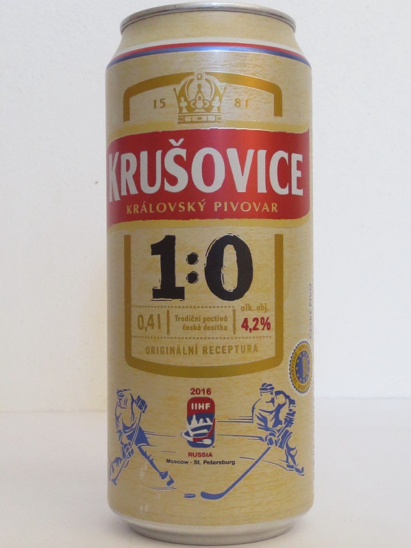 KRUŠOVICE KRÁLOVSKÝ PIVOVAR 1:0 2016 IIHF (40cl)