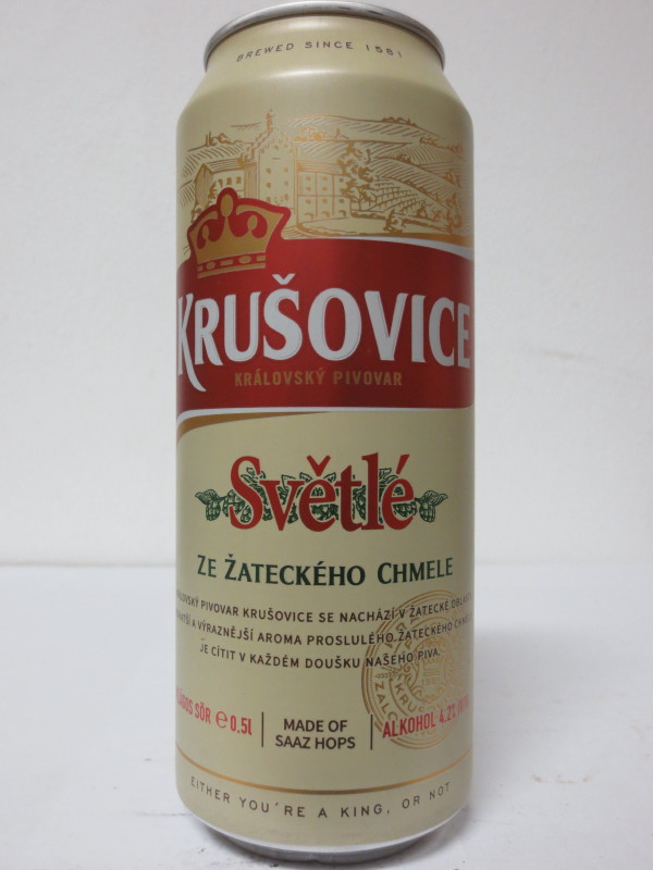 KRUŠOVICE KRÁLOVSKÝ PIVOVAR Světlé ZE ŽATECKÉHO CHMELE (50cl)