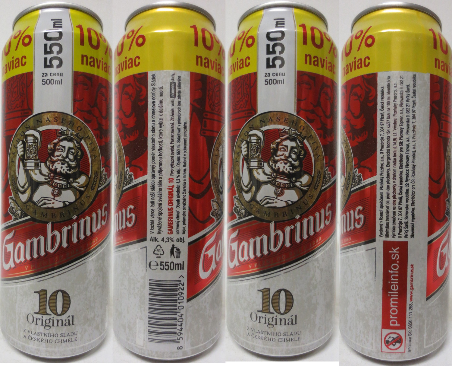  Gambrinus 10 Original 550ml 10% naviac (SK) (55cl) (B/O) č.1 