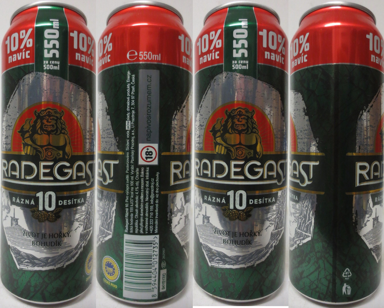 RADEGAST RÁZNÁ 10 DESÍTKA 550ml za cenu 500ml 10% navíc (CZ) (55cl) (B/O) č.1