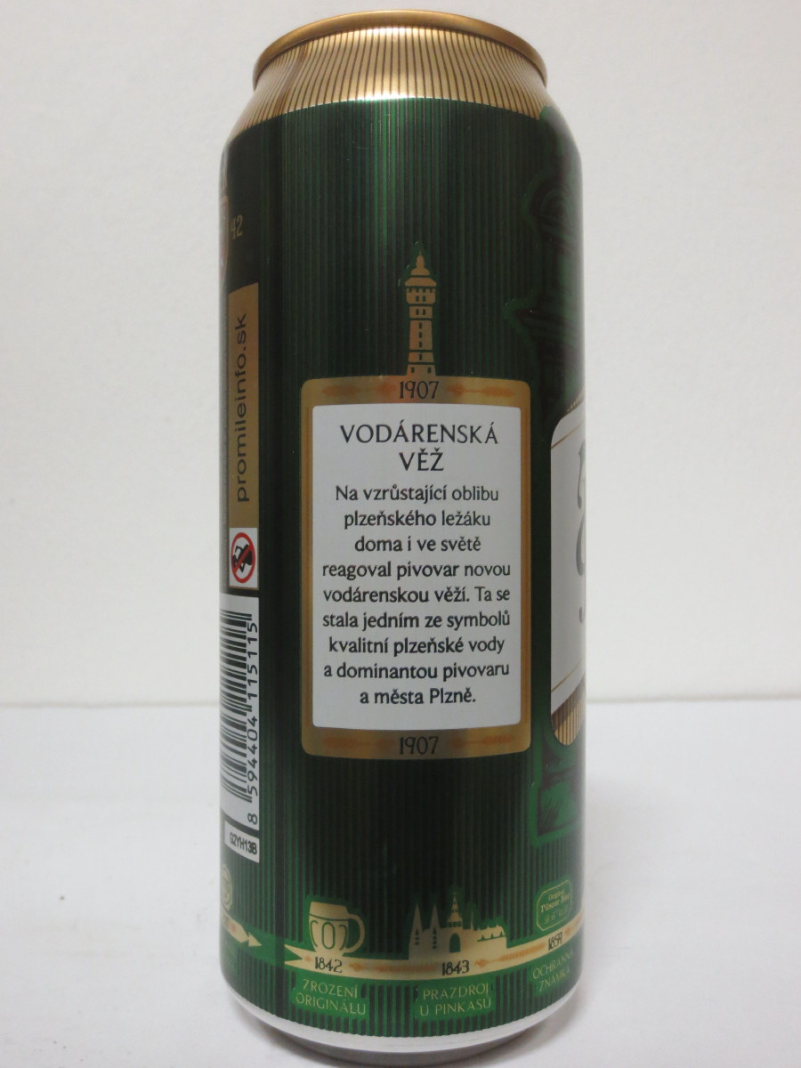 Pilsner Urquell 175 let - série 2017 - 1907 VODÁRENSKÁ VĚŽ (50cl) (B/O)