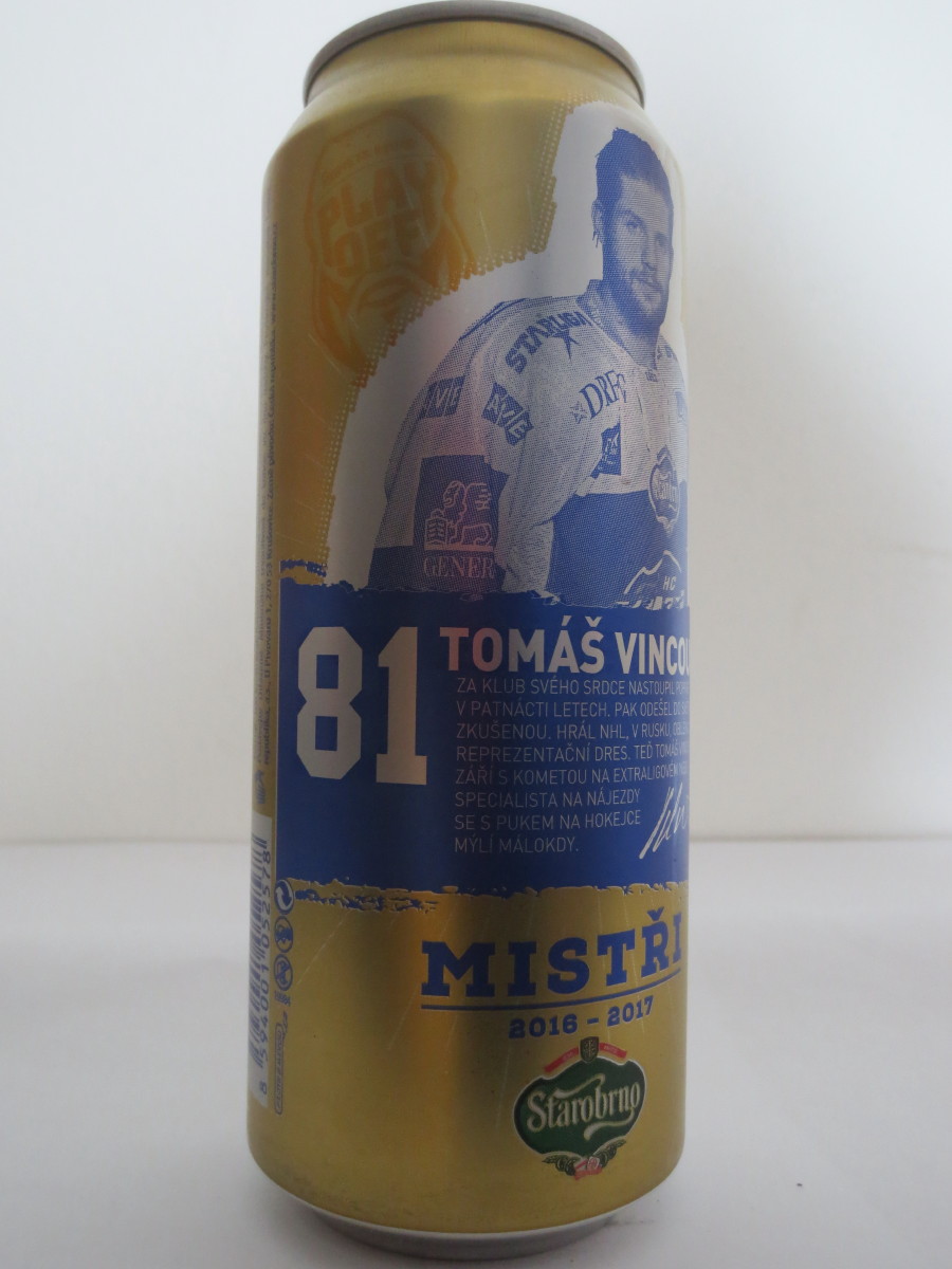 Starobrno MEDIUM Morava MISTŘI 2016-2017 KOMETA - 81 TOMÁŠ VINCOUR (50cl) (B/O)