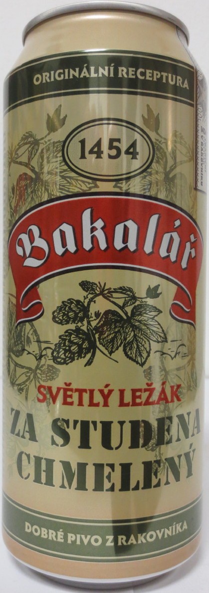 Bakalář SVĚTLÝ LEŽÁK ZA STUDENA CHMELENÝ (50cl) (B/O) č.3