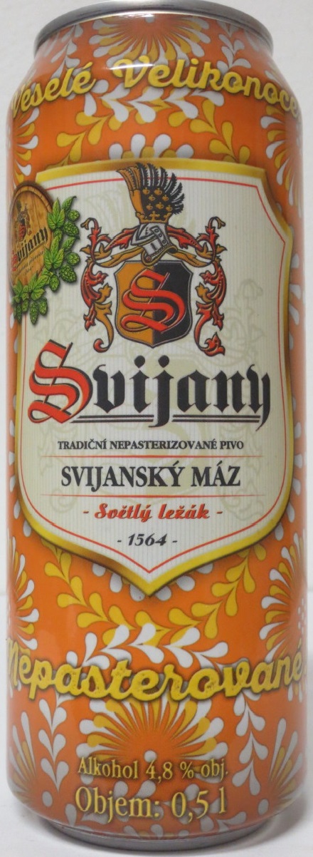 Svijany SVIJANSKÝ MÁZ Nepasterizované Veselé Velikonoce (50cl) (B/O) hnědá