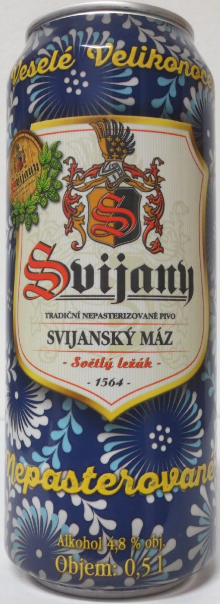 Svijany SVIJANSKÝ MÁZ Nepasterizované Veselé Velikonoce (50cl) (B/O) modrá 