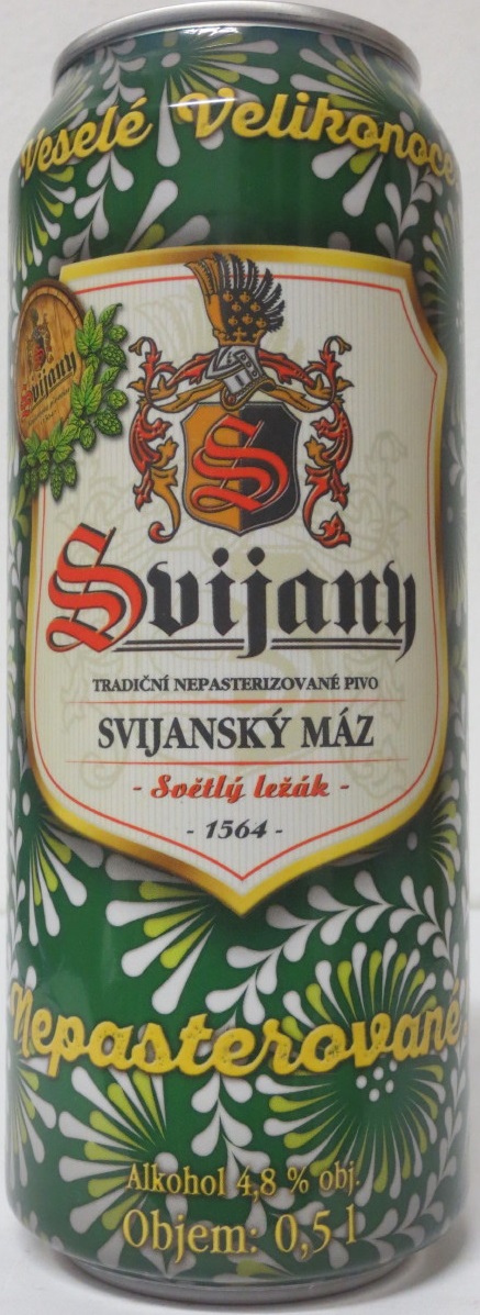 Svijany SVIJANSKÝ MÁZ Nepasterizované Veselé Velikonoce (50cl) (B/O) zelené