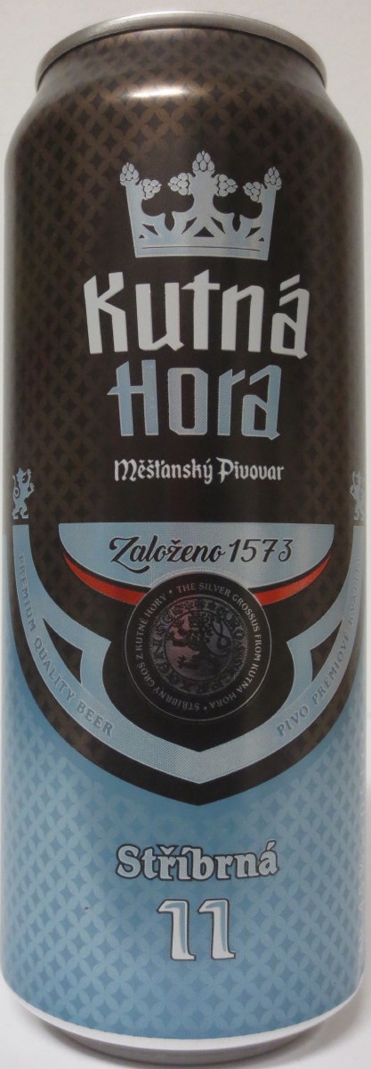 Kutná Hora Měštanský Pivovar Založeno 1573 Stříbrná 11 (50cl) (B/O)