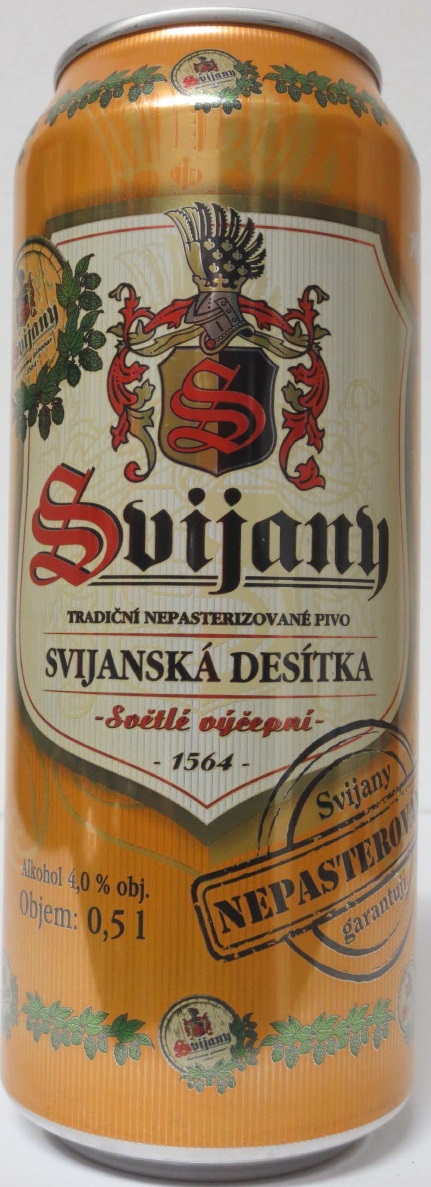 Svijany SVIJANSKÁ DESÍTKA -světlé výčepní- (50cl) (B/O) lesklá verze