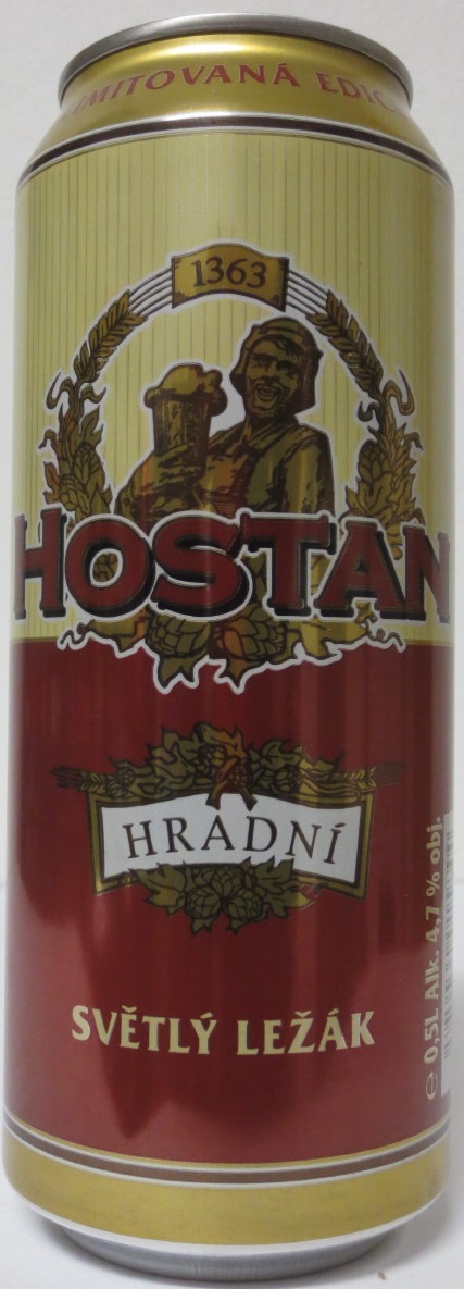 HOSTAN HRADNÍ SVĚTLÝ LEŽÁK (50cl) (B/O) č.1