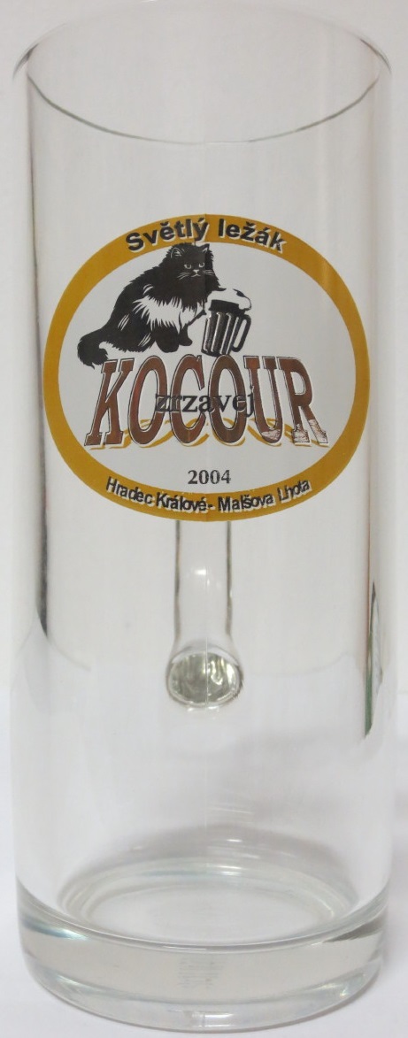 Světlý ležák zrzavej KOCOUR 2004 Hradec Králové-Malšova Lhota (0,5L)