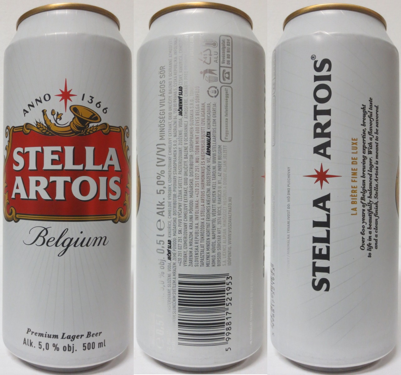STELLA ARTOIS Belgium (CZ) (50cl) (B/O) č.1