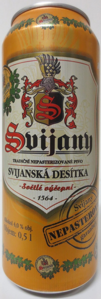 Svijany SVIJANSKÁ DESÍTKA -světlé výčepní- (50cl) (B/O) matná verze