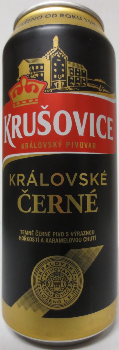 KRUŠOVICE KRÁLOVSKÝ PIVOVAR KRÁLOVSKÉ ČERNÉ (50cl) (B/O)