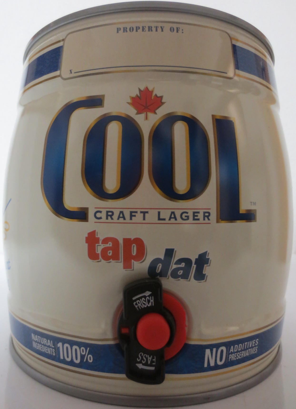 COOL CRAFT LAGER tap dat (3,1L) Nr.1