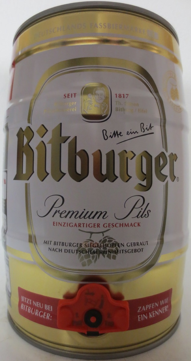 Bitburger Premium Pils JETZT ZAPFEN WIE EIN KENNER! (5L) Nr.1