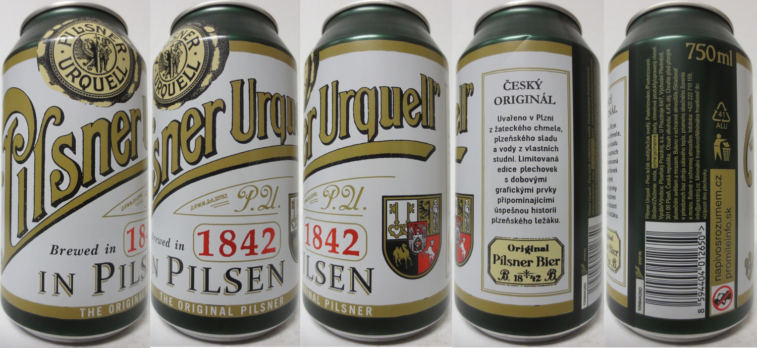 Pilsner Urquell Brewed IN PILSEN 1842 (CZ+SK) (75cl) (B/O) č.1