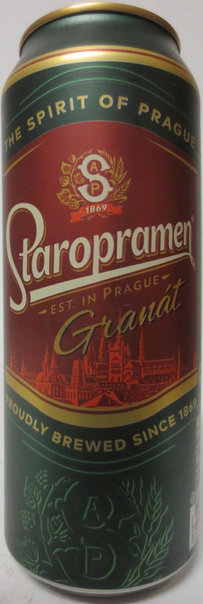 Staropramen EST. IN PRAGUE Granát (50cl) (B/O) č.1