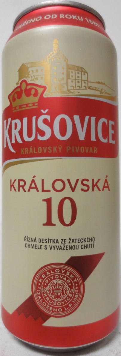 KRUŠOVICE KRÁLOVSKÝ PIVOVAR KRÁLOVSKÁ 10 (50cl) (B/O)