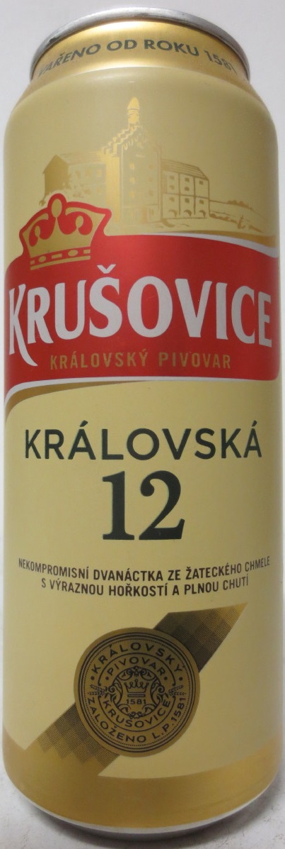 KRUŠOVICE KRÁLOVSKÝ PIVOVAR KRÁLOVSKÁ 12 (50cl) (B/O) č.2