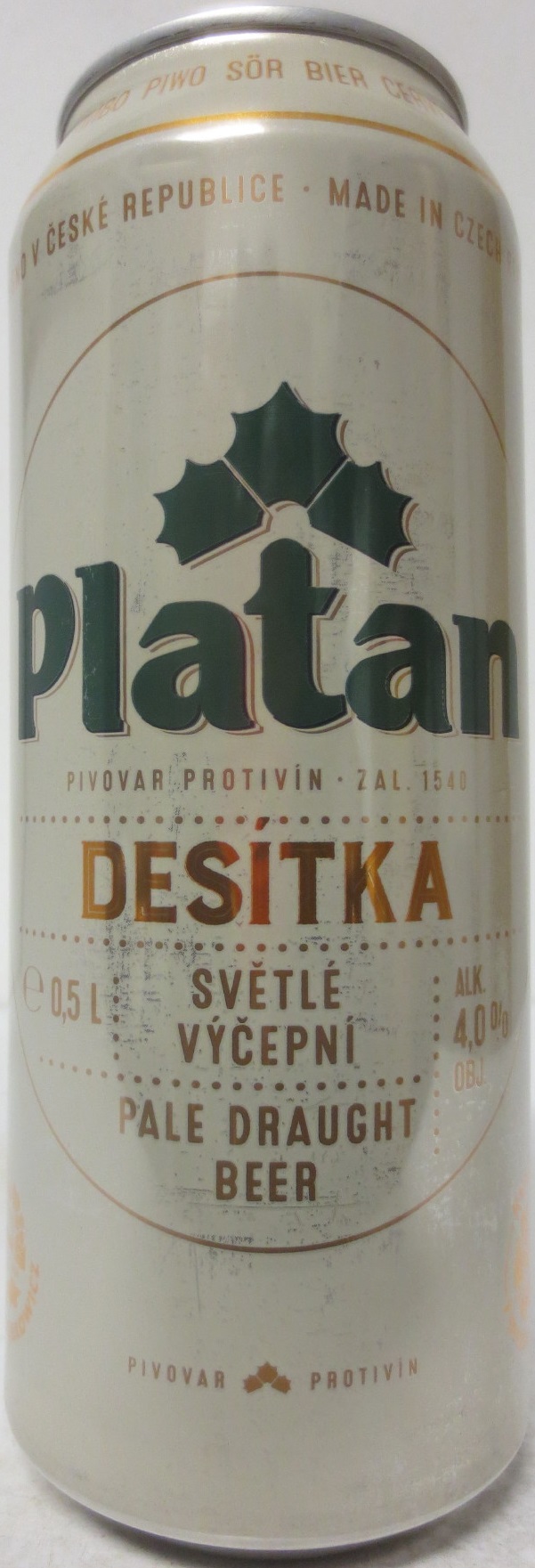 Platan DESÍTKA SVĚTLÉ VÝČEPNÍ PALE DRAUGHT BEER (50cl) (B/O) č.1