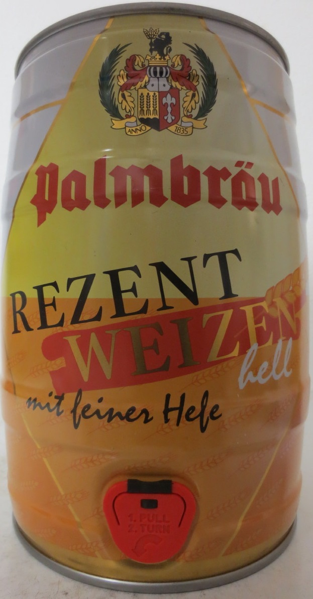 Palmbräu REZENT WEIZEN hell mit feiner Hefe (5L) Nr.1
