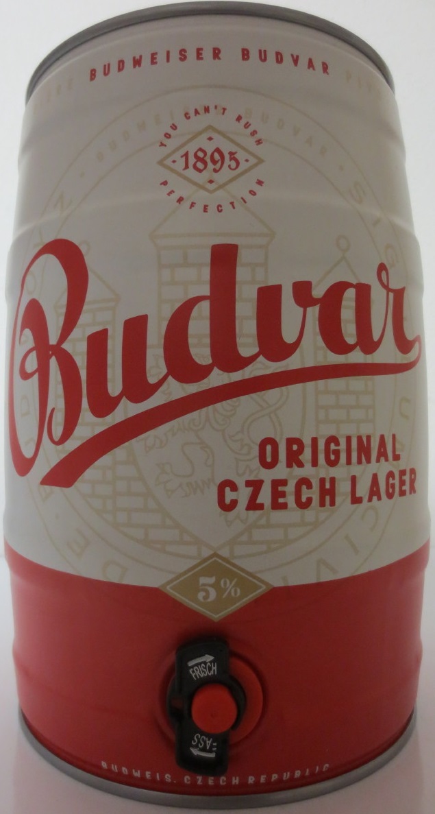 Budvar ORIGINAL CZECH LAGER 5% (5L) č.2 (bílý)