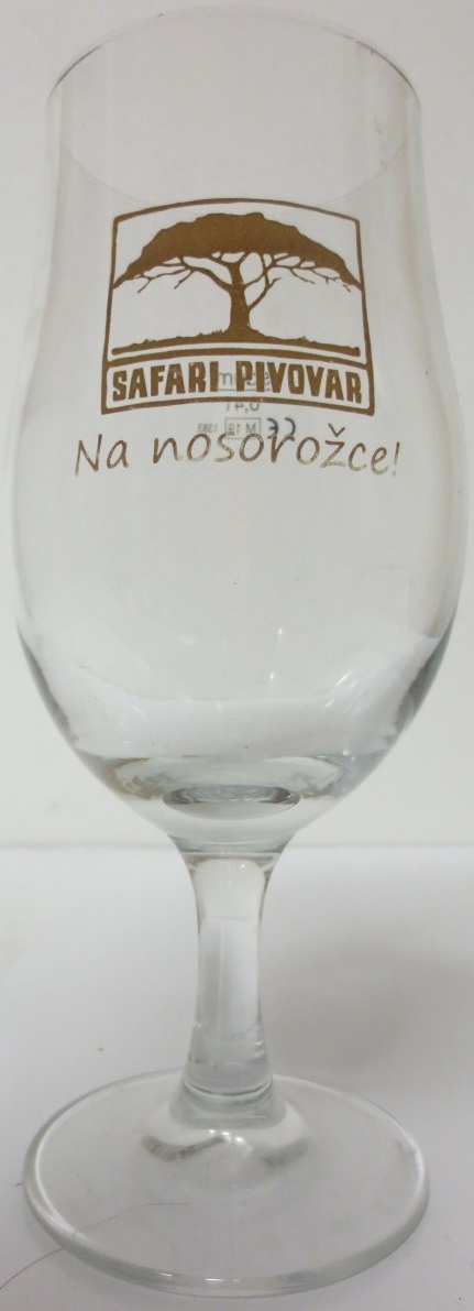SAFARI PIVOVAR Na nosorožce! (0,4L) Stopka