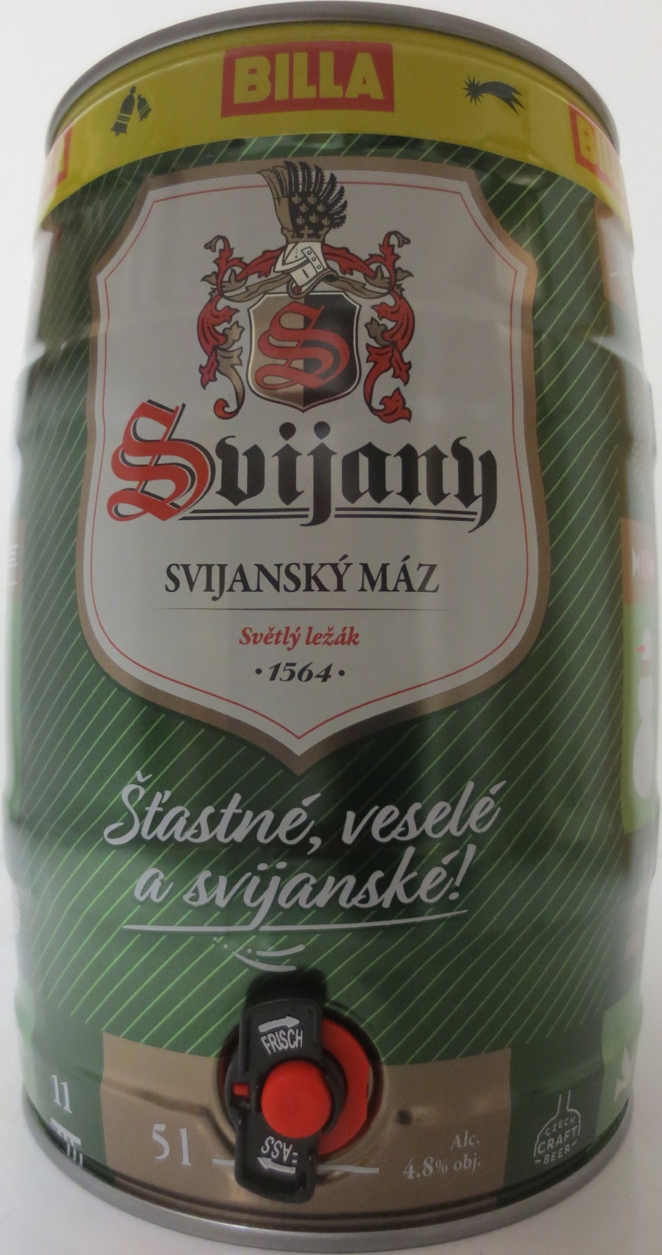 Svijany SVIJANSKÝ MÁZ - Světlý ležák .1564. Šťastné, veselé a Svijanské! - BILLA