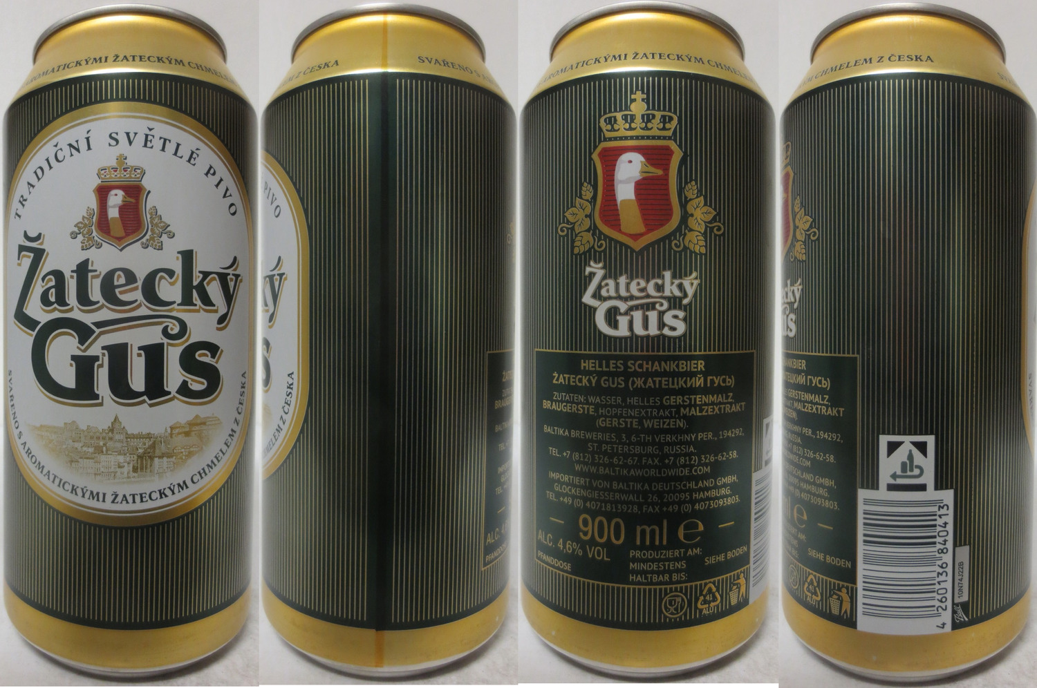Žatecký Gus TRADIČNÍ SVĚTLÉ PIVO (D) (90cl) (B/O) č.1