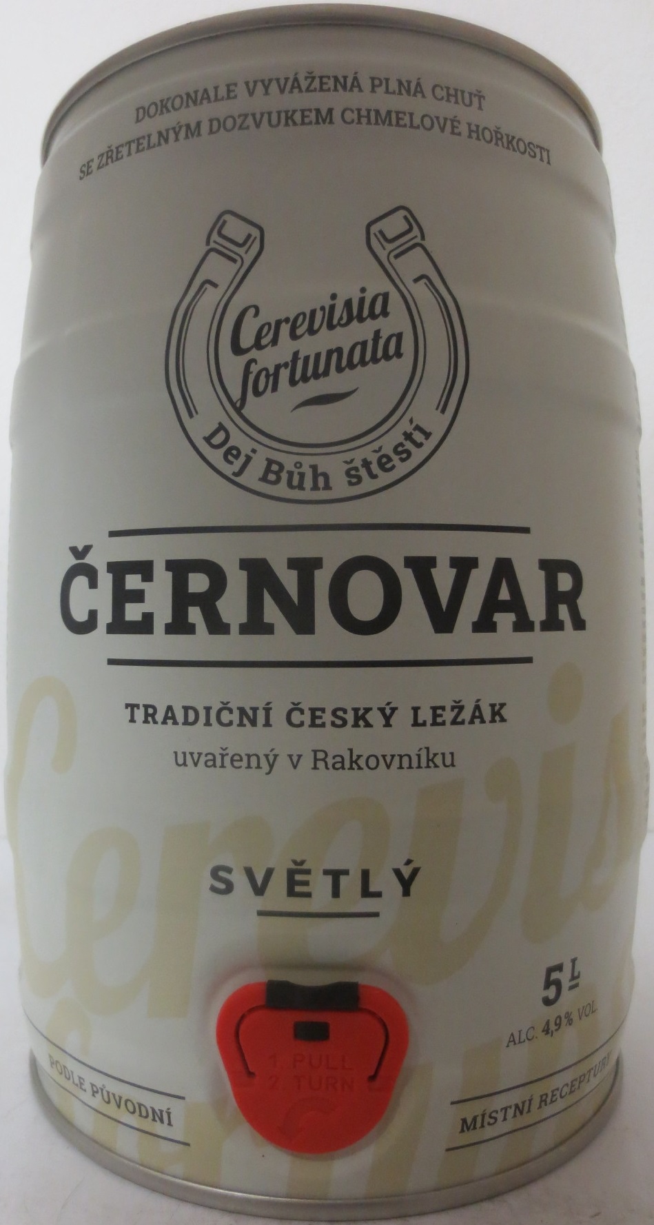 ČERNOVAR TRADIČNÍ SVĚTLÝ LEŽÁK uvařený v Rakovníku SVĚTLÝ (5L) č.1