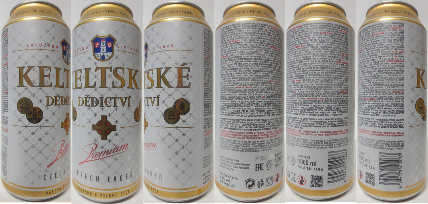 KELTSKÉ DĚDICTVÍ Premium CZECH LAGER (CZ) (100cl) (B/O) č.2