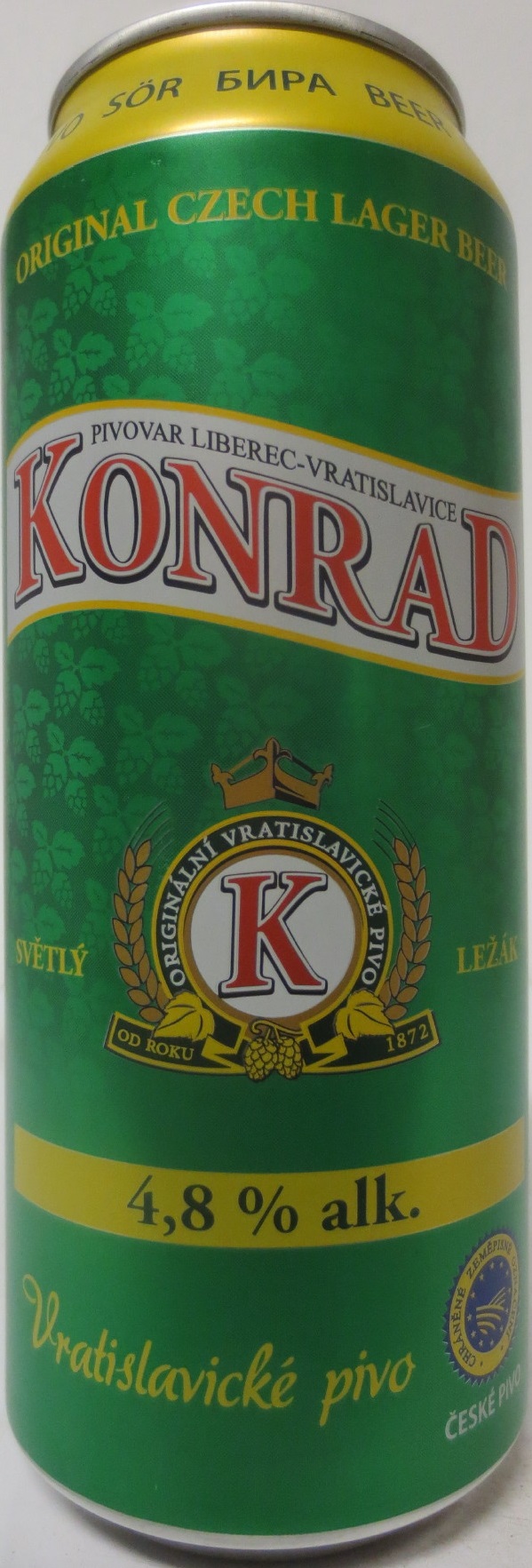 KONRAD 4,8% alk. Vratislavické pivo (50cl) (B/O) 