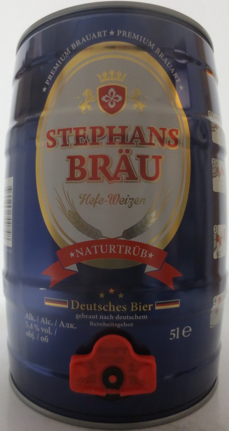 STEPHANS BRÄU Hefe-Weizen NATURTRÜB Deutsches Bier (5L) Nr.1 