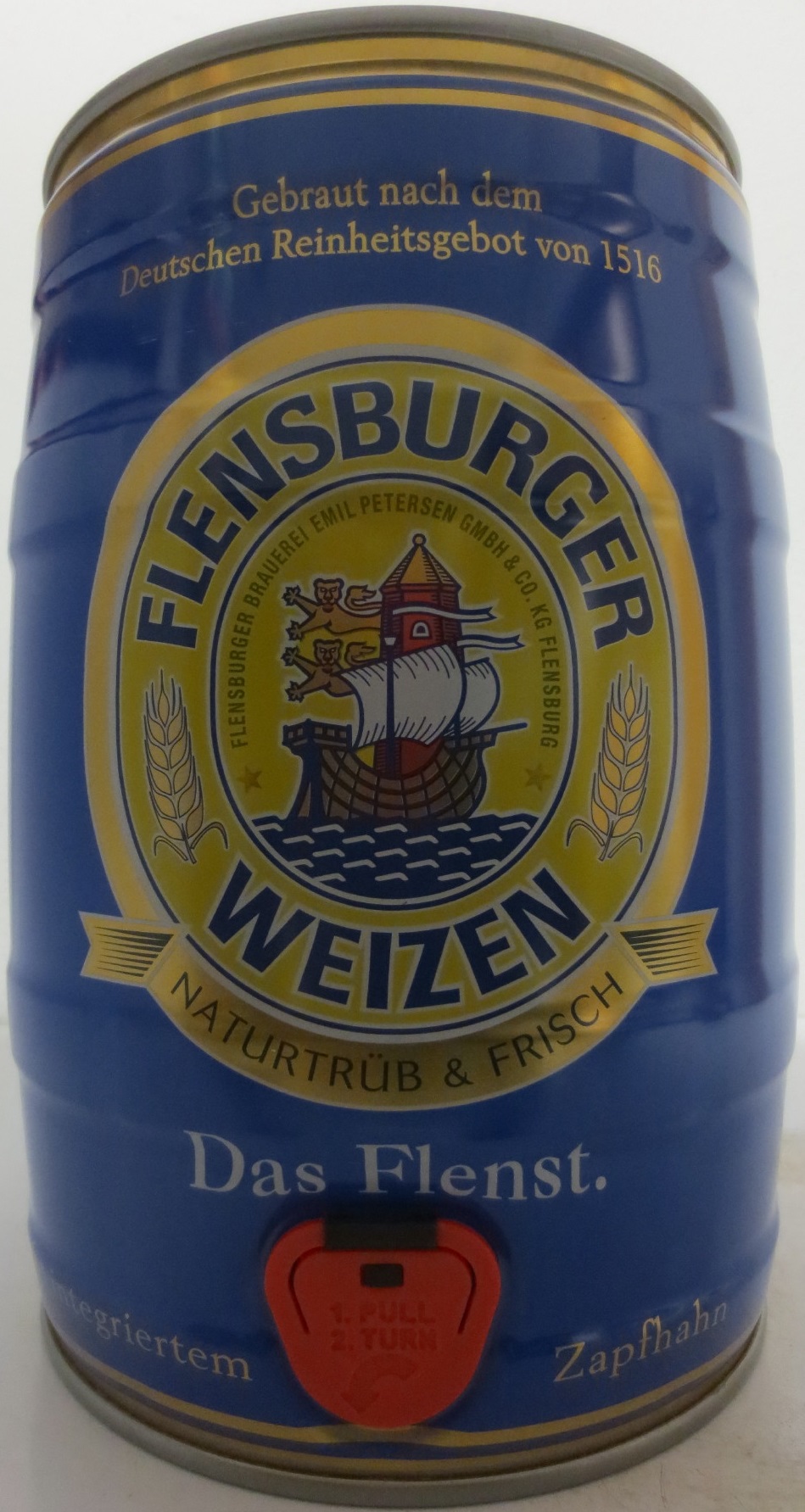 FLENSBURGER WEIZEN NATURTRÜB & FRISCH Das Flenst. (5L) Nr.1 