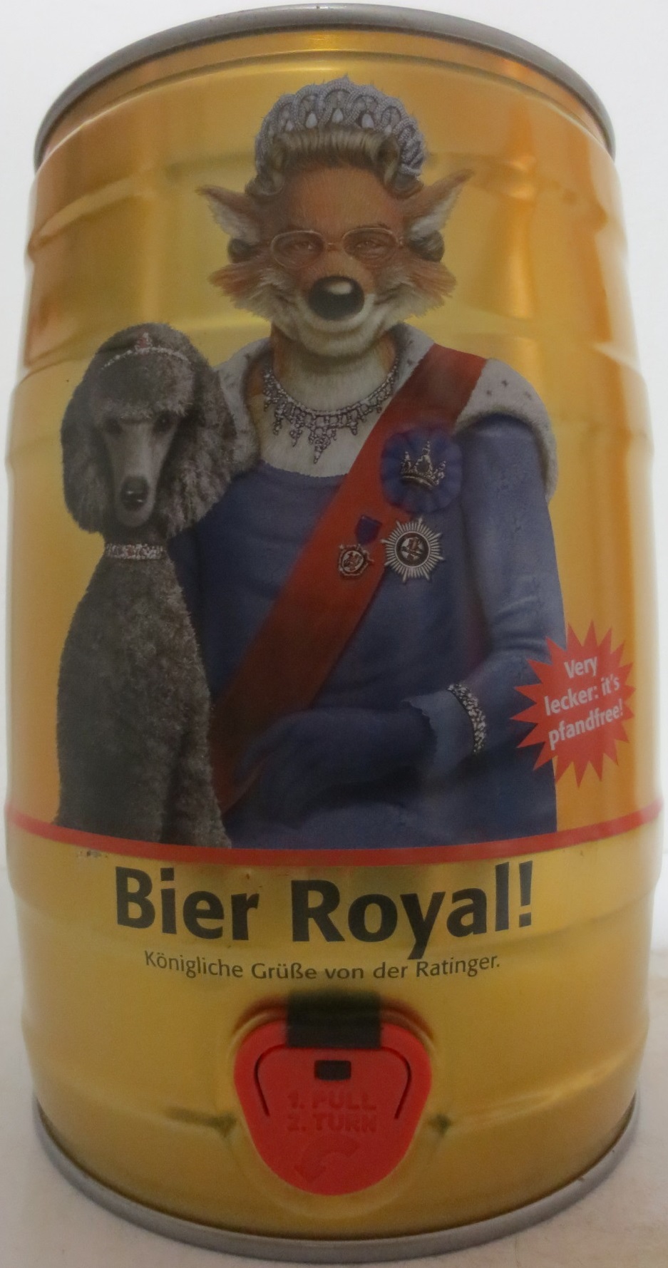 Füchschen Alt Köngliche Grüße von der Ratinger. Bier Royal! (5L) Nr.1