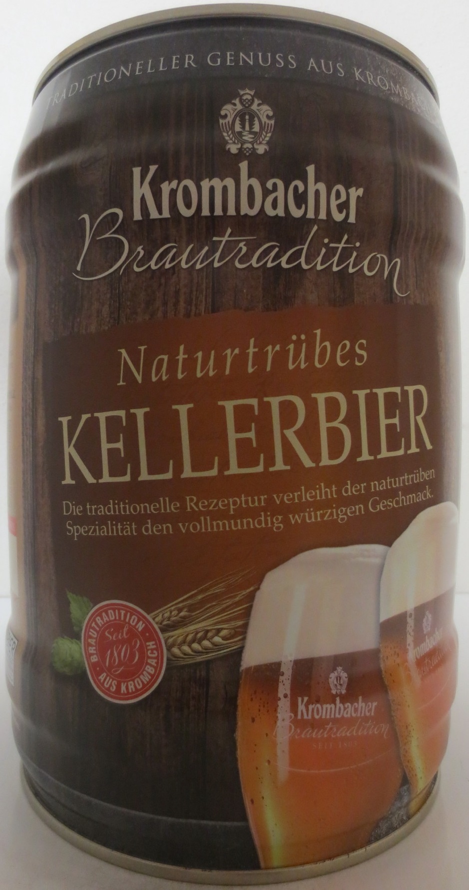 Krombacher Brautradition naturtrübes KELLERBIER (5L) Nr.1 