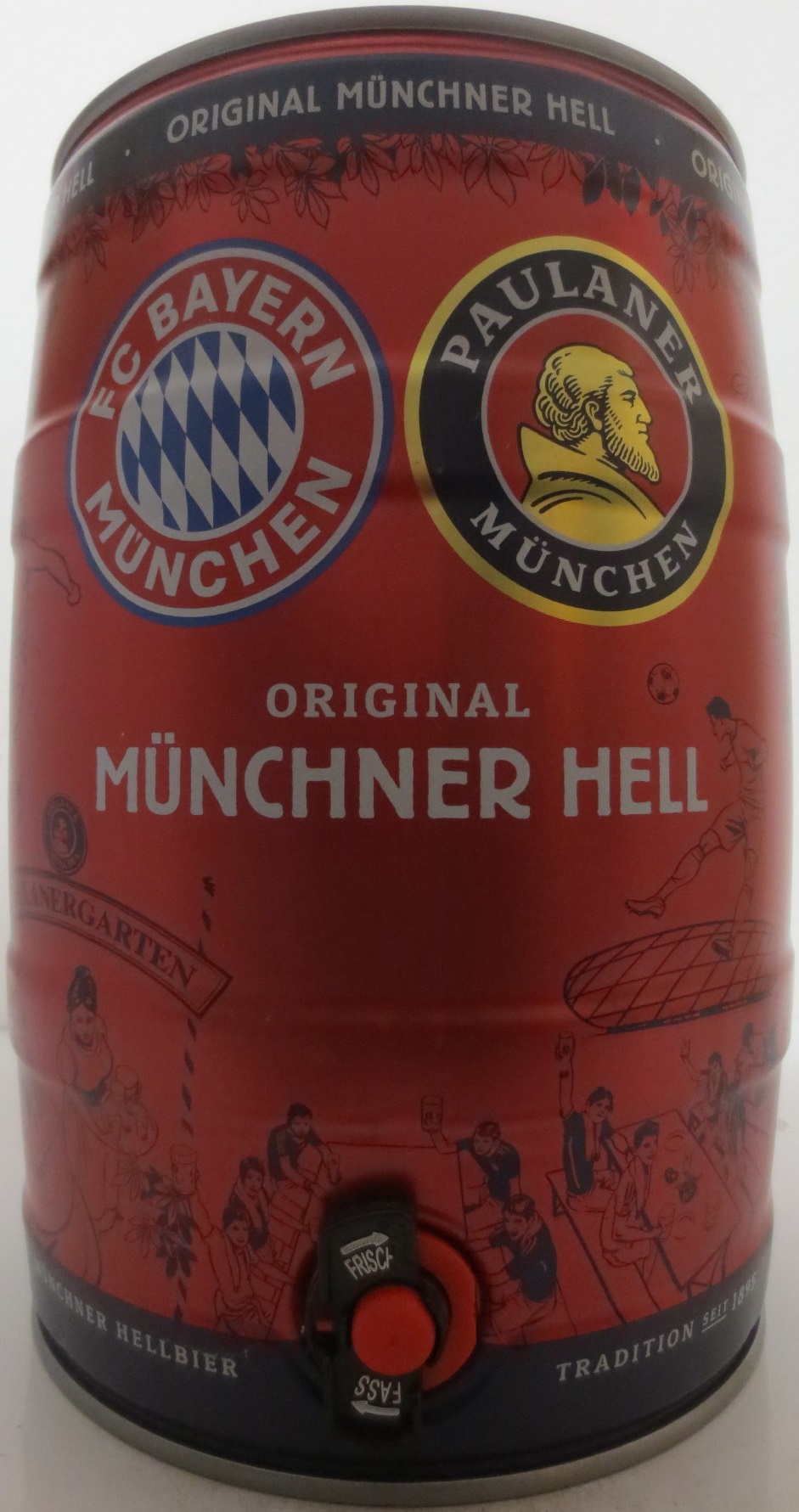 PAULANER MÜNCHEN FC BAYERN MÜNCHEN ORIGINAL MÜNCHNER HELL (5L) Nr.1 