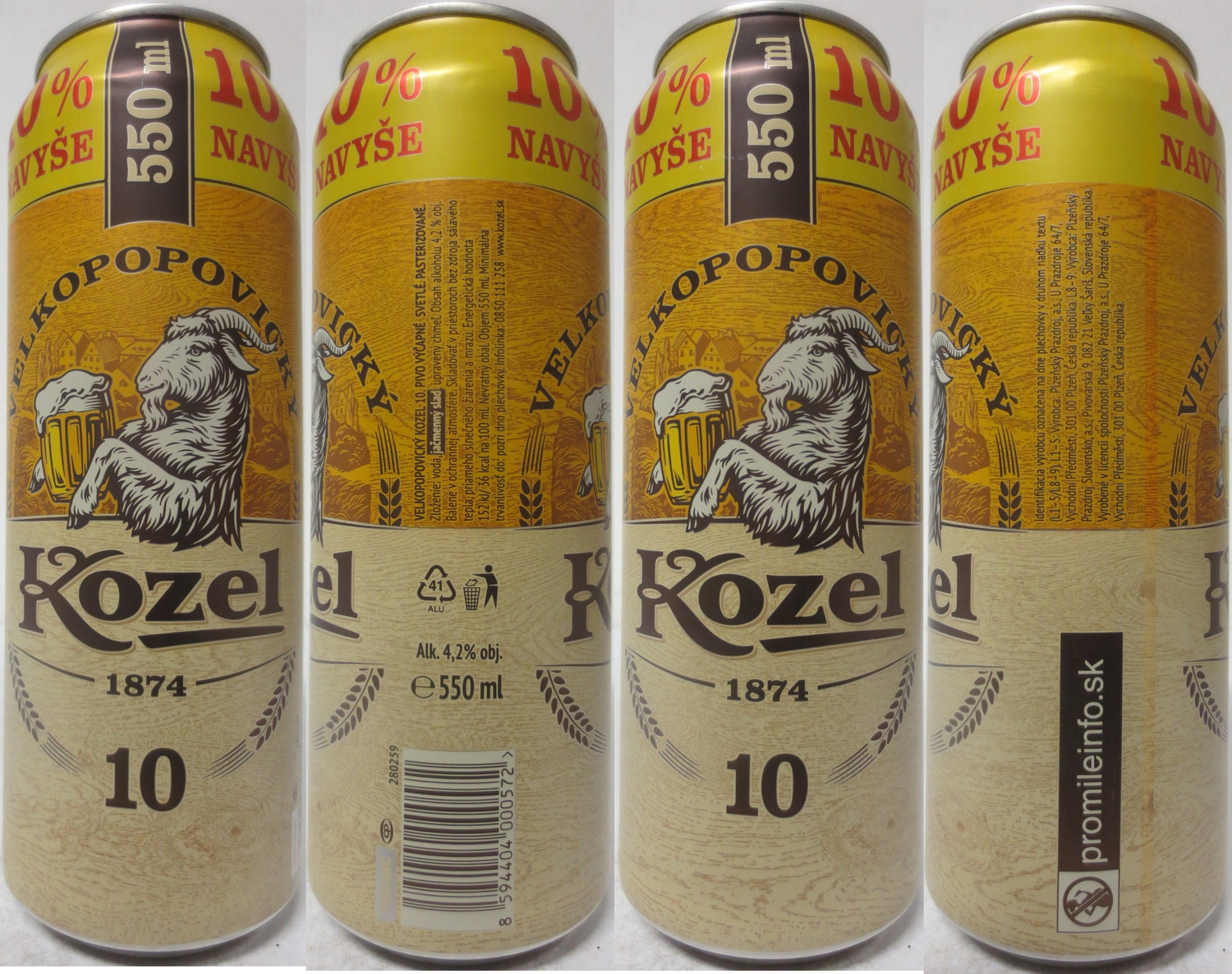 VELKOPOPOVICKÝ Kozel 1874 10 10% NAVYŠE (SK) (55cl) (B/O) č.1
