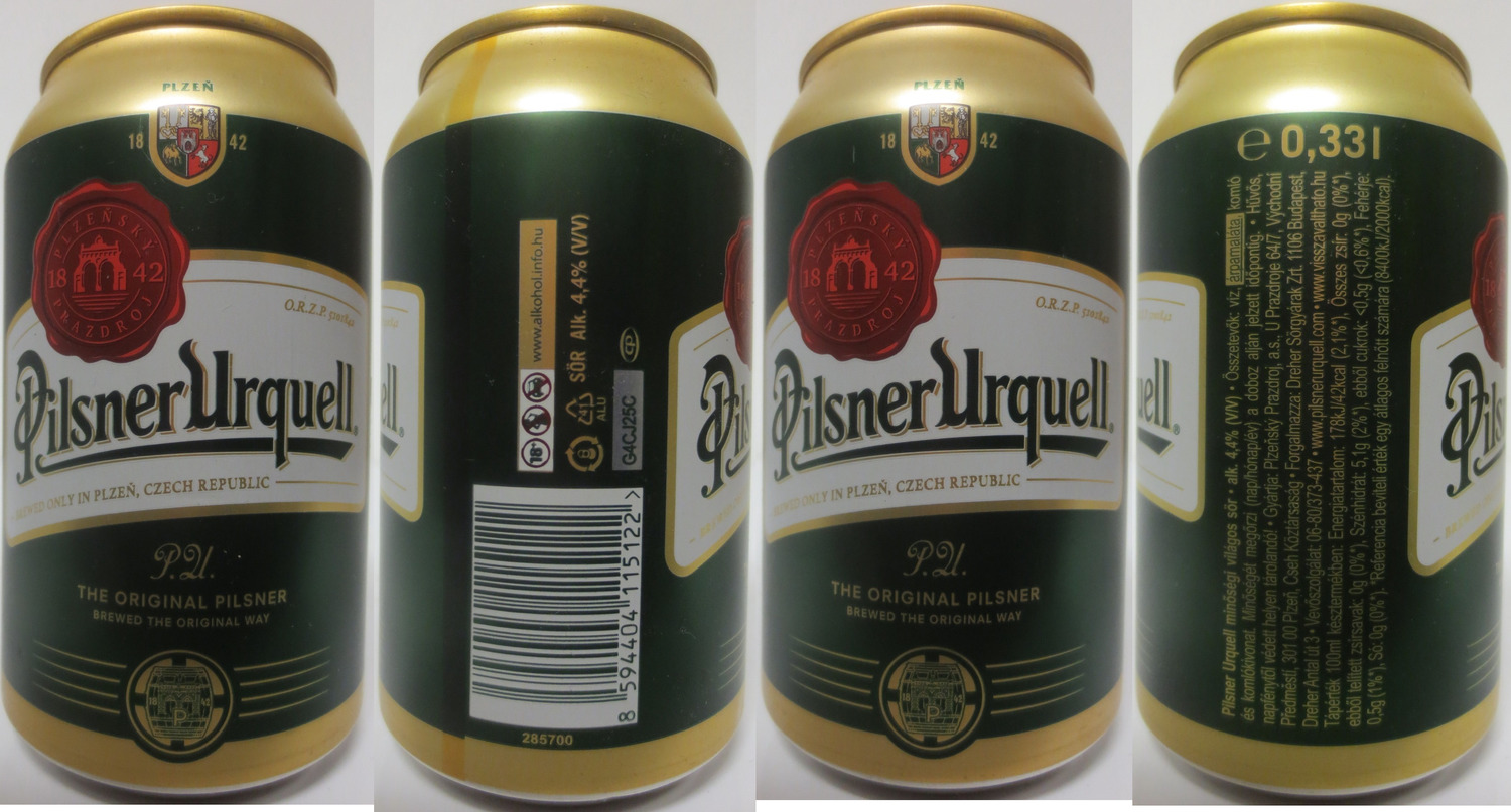 Pilsner Urquell BREWED ONLY IN PLZEŇ,CZECH REPUBLIC (HU) (33cl) (B/O) č.2