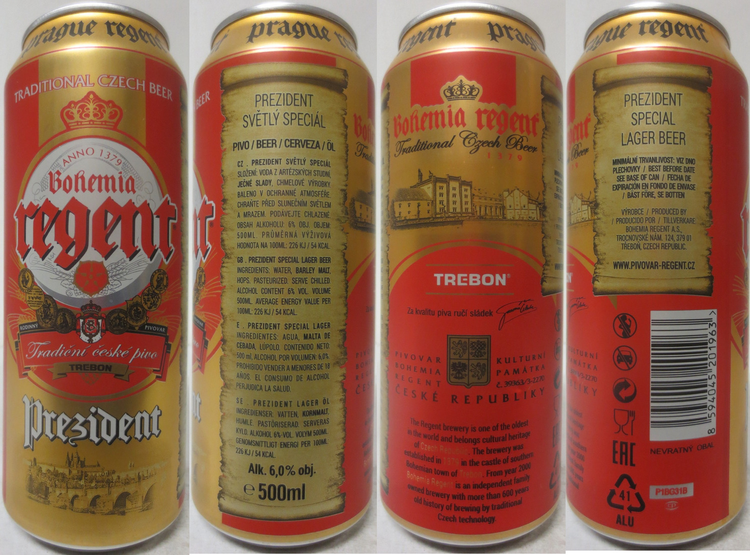 Bohemia regent Prezident (CZ) (50cl) (B/O) č.1