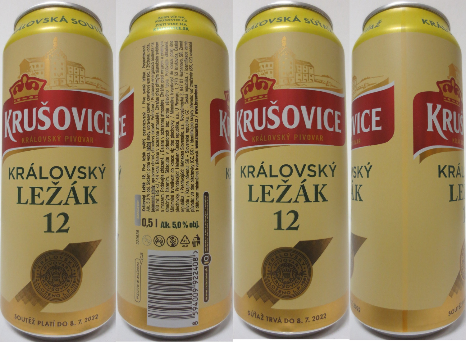 KRUŠOVICE KRÁLOVSKÝ PIVOVAR KRÁLOVSKÝ LEŽÁK 12 KRÁLOVSKÁ SOUTĚŽ (CZ+SK) (50cl) (B/O) č.1 