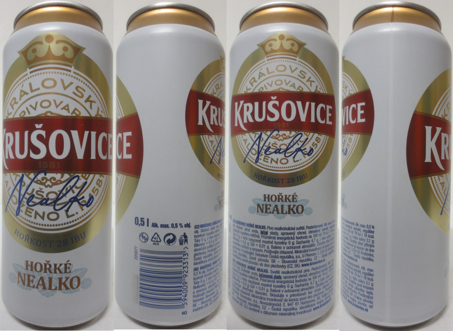 KRUŠOVICE Nealko HOŘKÉ NEALKO (CZ+SK) (50cl) (B/O) č.1 