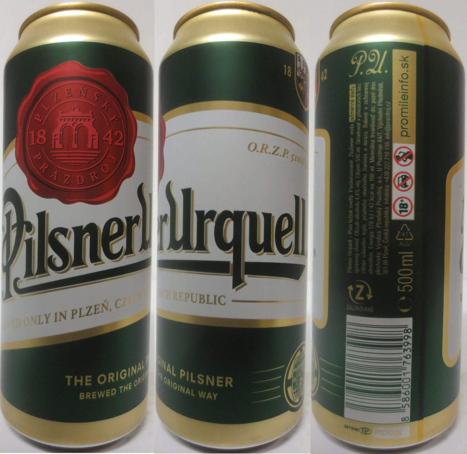 Pilsner Urquell BREWED ONLY IN PLZEŇ, CZECH REPUBLIC (SK) (50cl) (B/O) č.2 