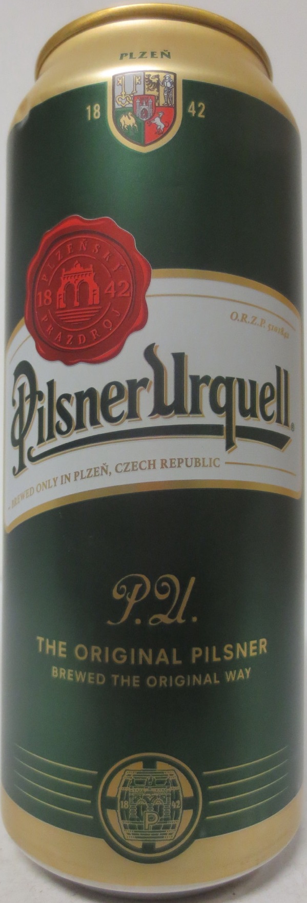 Pilsner Urquell P.U. THE ORIGINAL PILSNER BREWED THE ORIGINAL WAY (HR) (50cl) (B/O) č.1