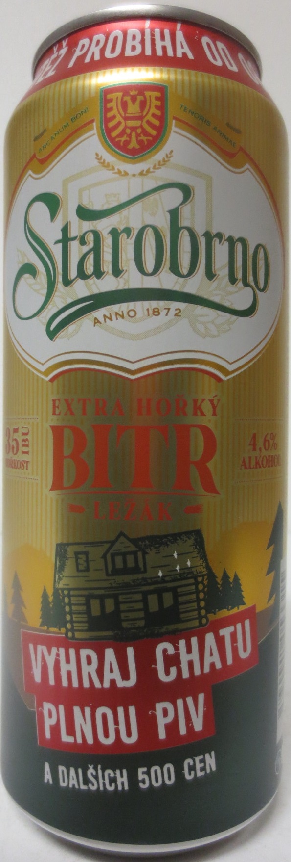 STAROBRNO BITR EXTRA HOŘKÝ LEŽÁK VYHRAJ CHATU PLNOU PIV A DALŠÍCH 500 CEN 23.4.2023 (50cl) (B/O) č.1